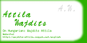 attila wajdits business card